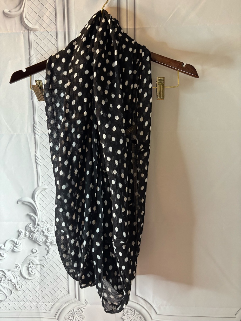 The Limited Black and White Polka Dot Infinity Loop Scarf